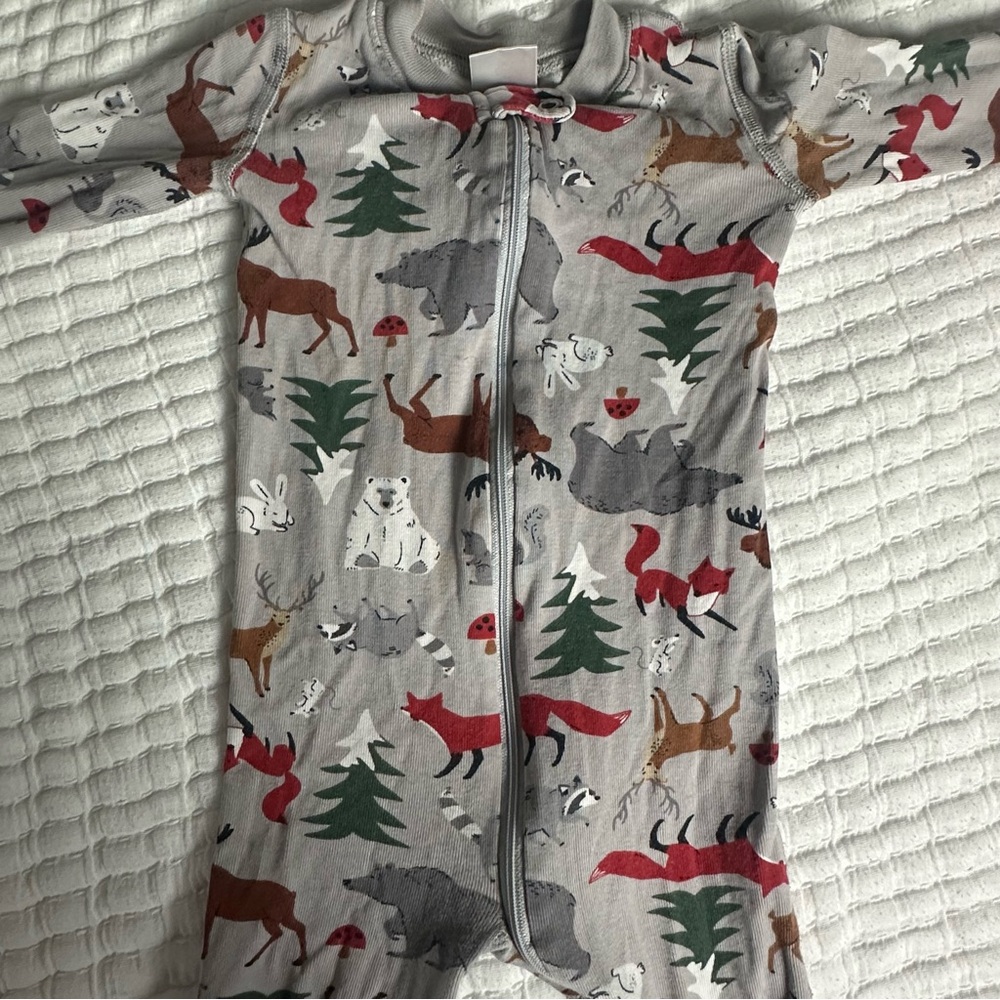 Hanna Andersson (18-24 Months) Night Night Sleeper- Organic Cotton, Printed Grey - Picture 3 of 6
